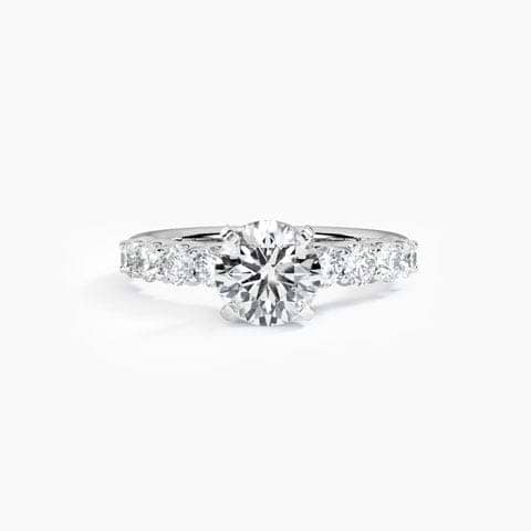 Lucullan UProng Solitaire Mount Ring