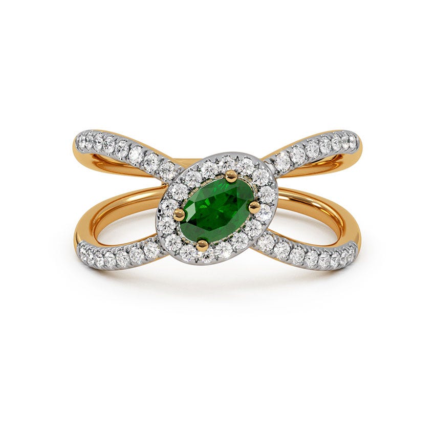 Emerald Vine Gemstone Ring