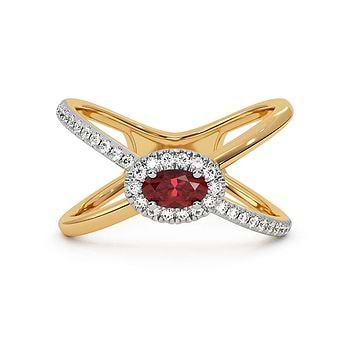 Aurora Crossover Gemstone Ring