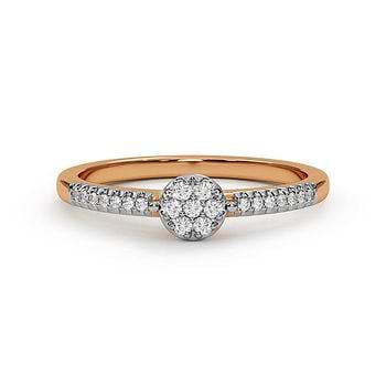 Round Cluster Diamond Ring