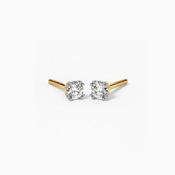 Elite Spark Solitaire Stud Earrings
