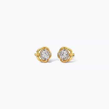 Rose Solitaire Stud Earrings