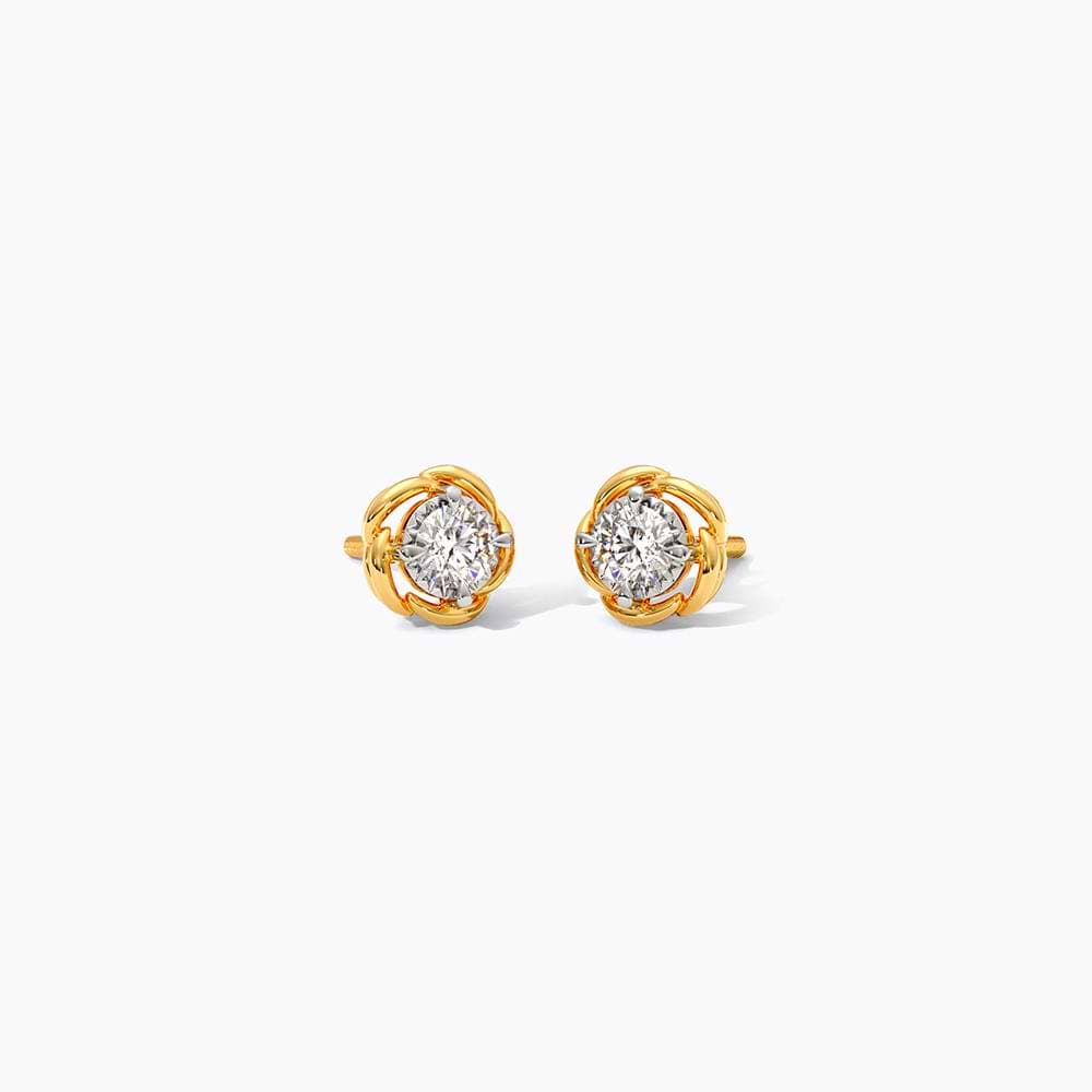 Rose Solitaire Stud Earrings