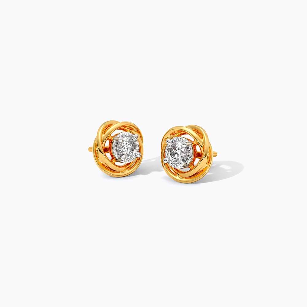 Zinnia Solitaire Stud Earrings