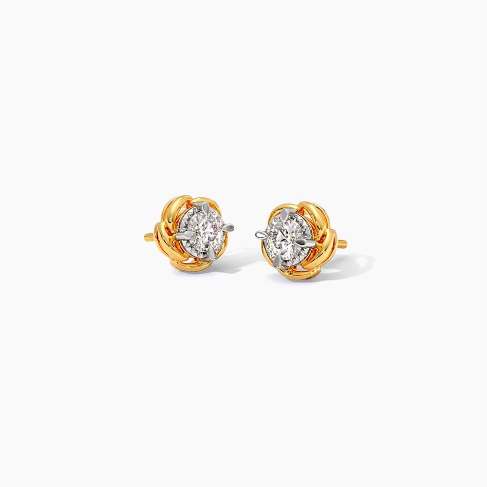 Meadow Solitaire Stud Earrings