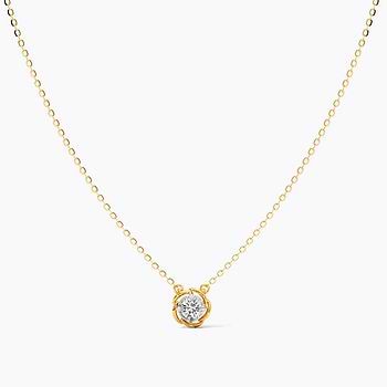 Floral Solitaire Necklace