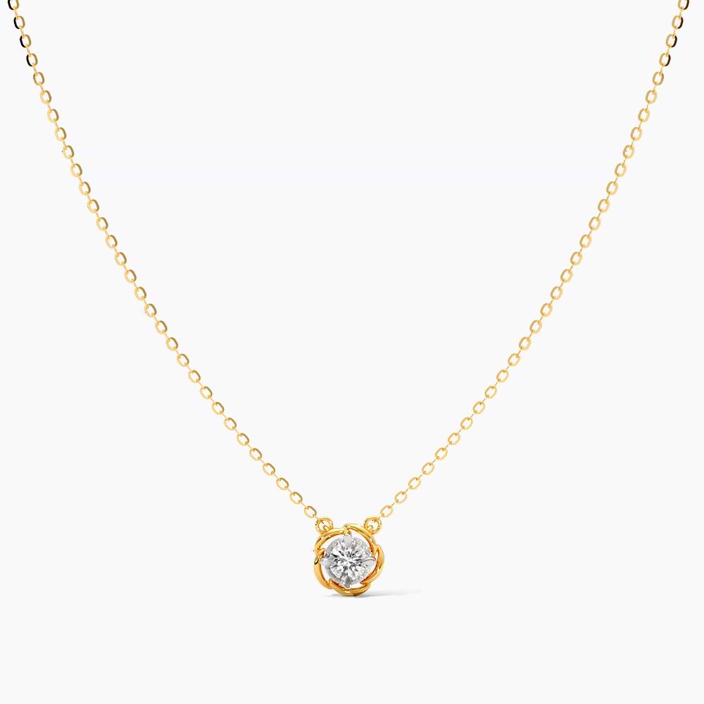 Floral Solitaire Necklace