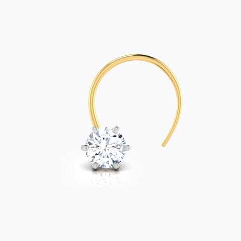 Petunia Solitaire Nose Pin