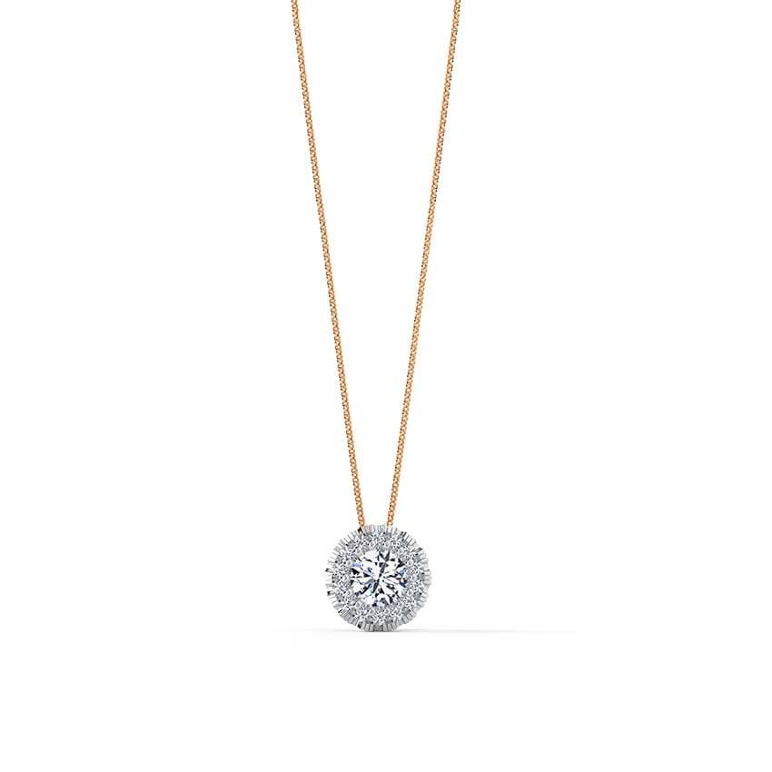 Halo Medallion Solitaire Pendant