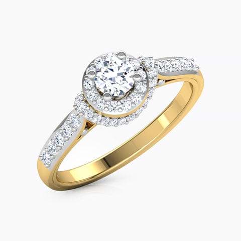 Kyra Halo Solitaire Ring