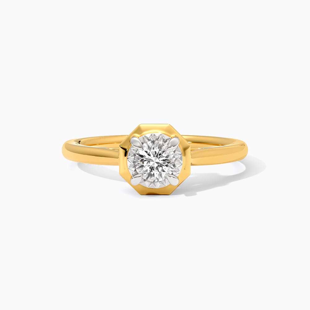 Hexella Solitaire Ring