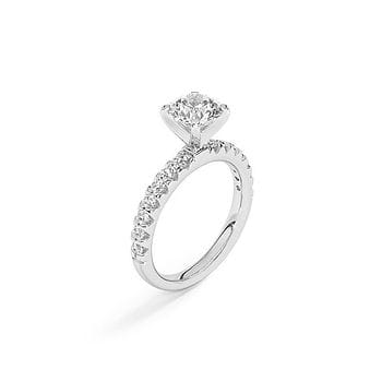 French Claw Solitaire Ring