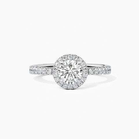 Solitary Halo Solitaire Ring