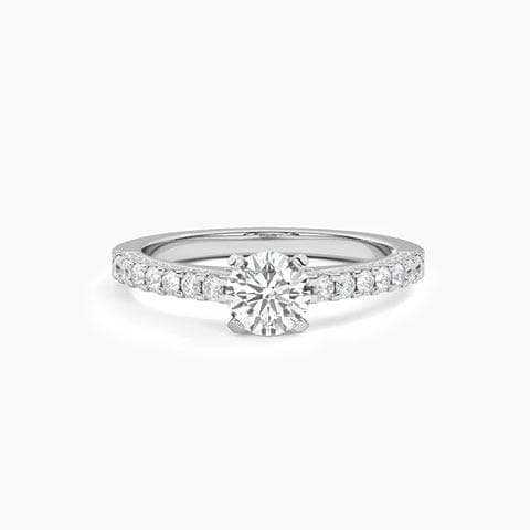 Discrete Glance Solitaire Ring