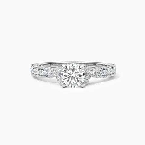 Leaflet Vintage Solitaire Ring