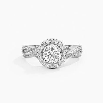Twist Vintage Halo Solitaire Ring
