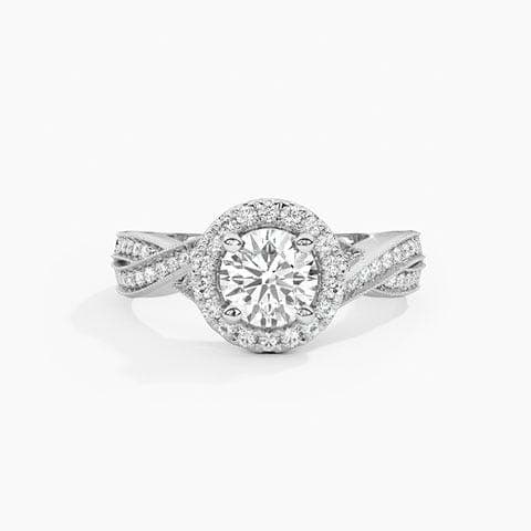 Twist Vintage Halo Solitaire Ring