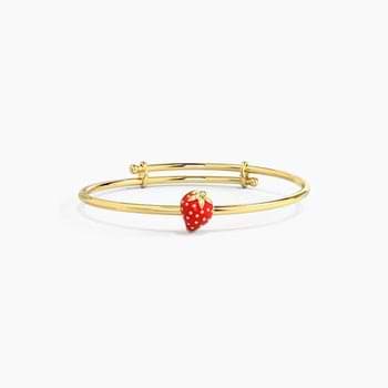 Pink Strawberry Baby Gold Bangle Pink Strawberry Baby Gold Bangle