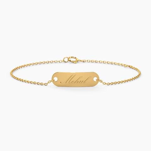 Lani Engrave Baby Gold Bracelet For Baby