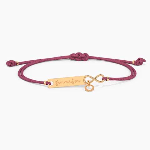 Infinity Personalised Gold Bracelet For Women