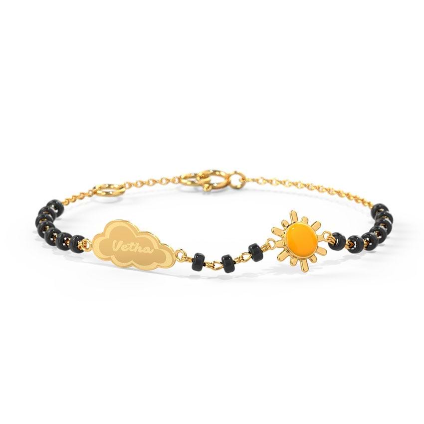 Sunrise Personalised Baby Nazaria Gold Bracelet