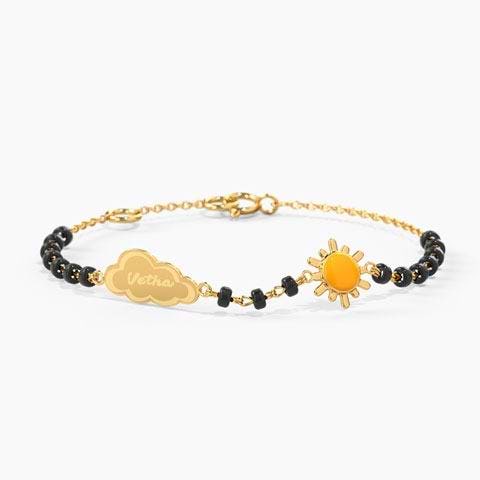 Sunrise Personalised Baby Nazaria Gold Bracelet