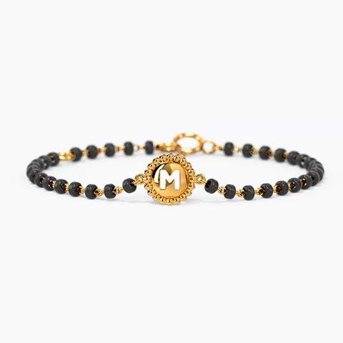 Alphabet M Nazaria Gold Bracelet