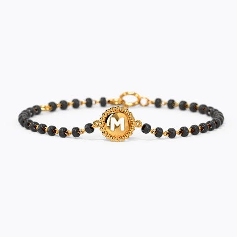 Alphabet M Kids Nazaria Gold Bracelet