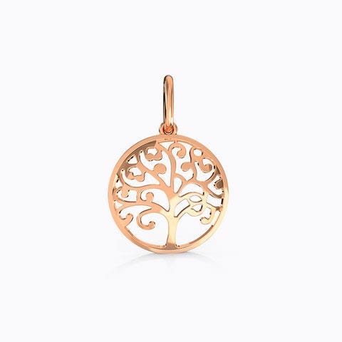 Tree of Life Good Luck Gold Charm