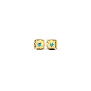 Milgrain Square Earring