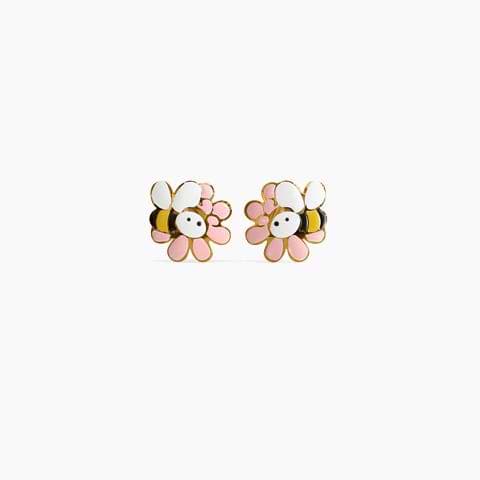 Busy Bee Kids' Gold Earrings