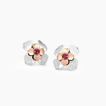 Claire Bloom Gemstone Stud Earrings