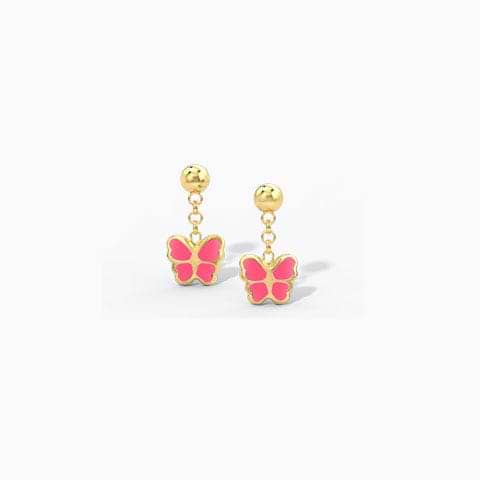 Butterfly Flutter Kids Gold Stud Earrings