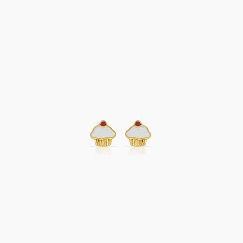 Cupcake Kids' Gold Earrings