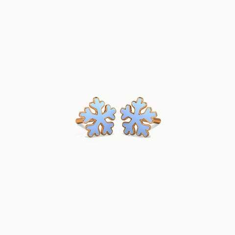 Delicate Snowflake Kids' Gold Earrings