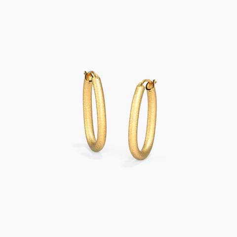 Austere Gold Hoop Earrings