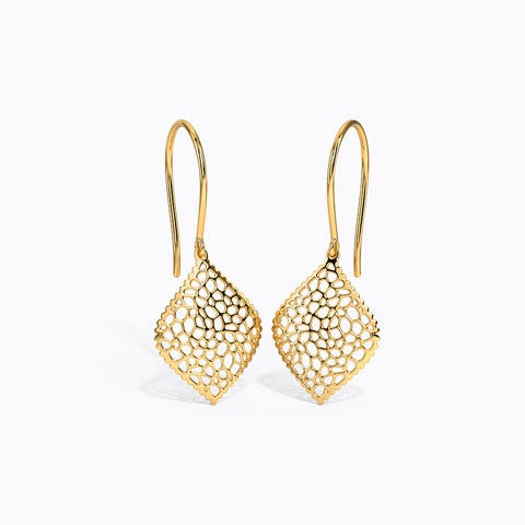 Finest Flora Gold Drop Earrings For Women