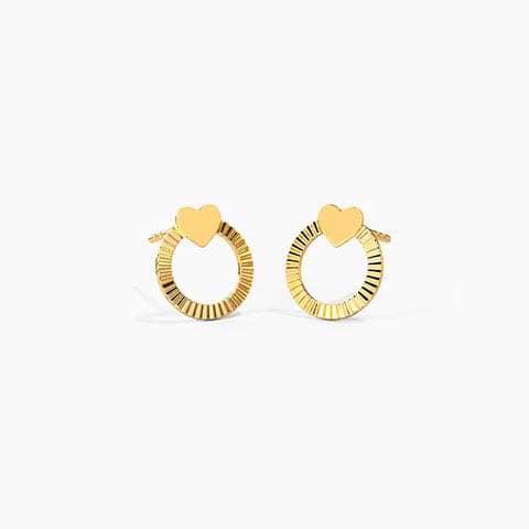 Round Heart Earring 