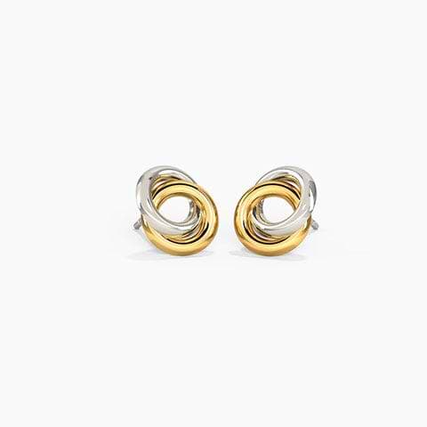 Two tone Circle Earring 
