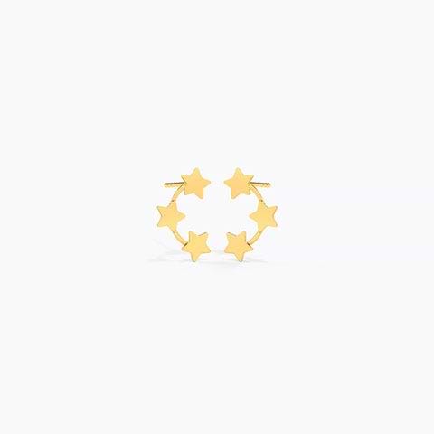 Three Star Stud Earring