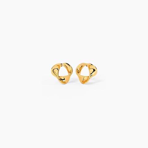 Winding Gold Stud Earrings