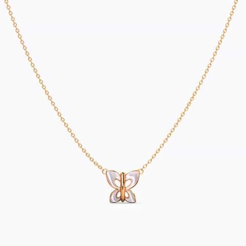 Cutesy Flutter Kids' Gold Necklace
