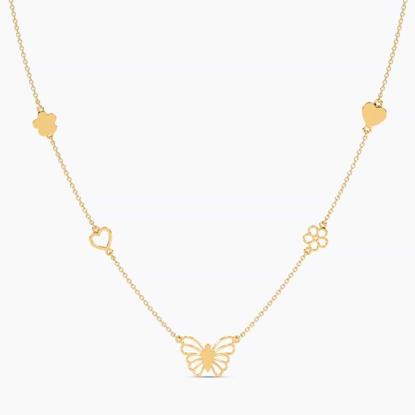 Sway Butterfly Kids Gold Necklace