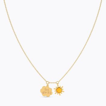 Sunny Cloud Kids Gold Necklace