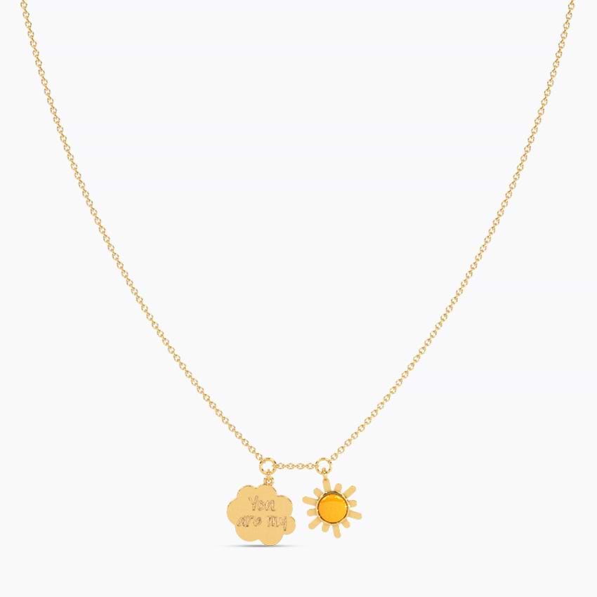 Sunny Cloud Kids Gold Necklace
