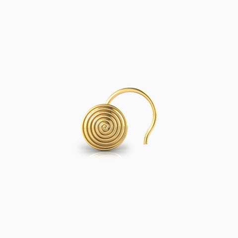 Pavi Swirl Gold Nose Pin