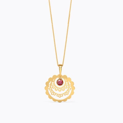 Triya Cutout Gemstone Pendant