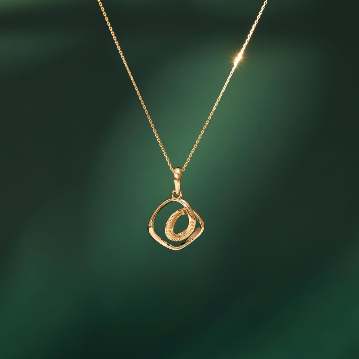 Swirling Muse Gold Pendant