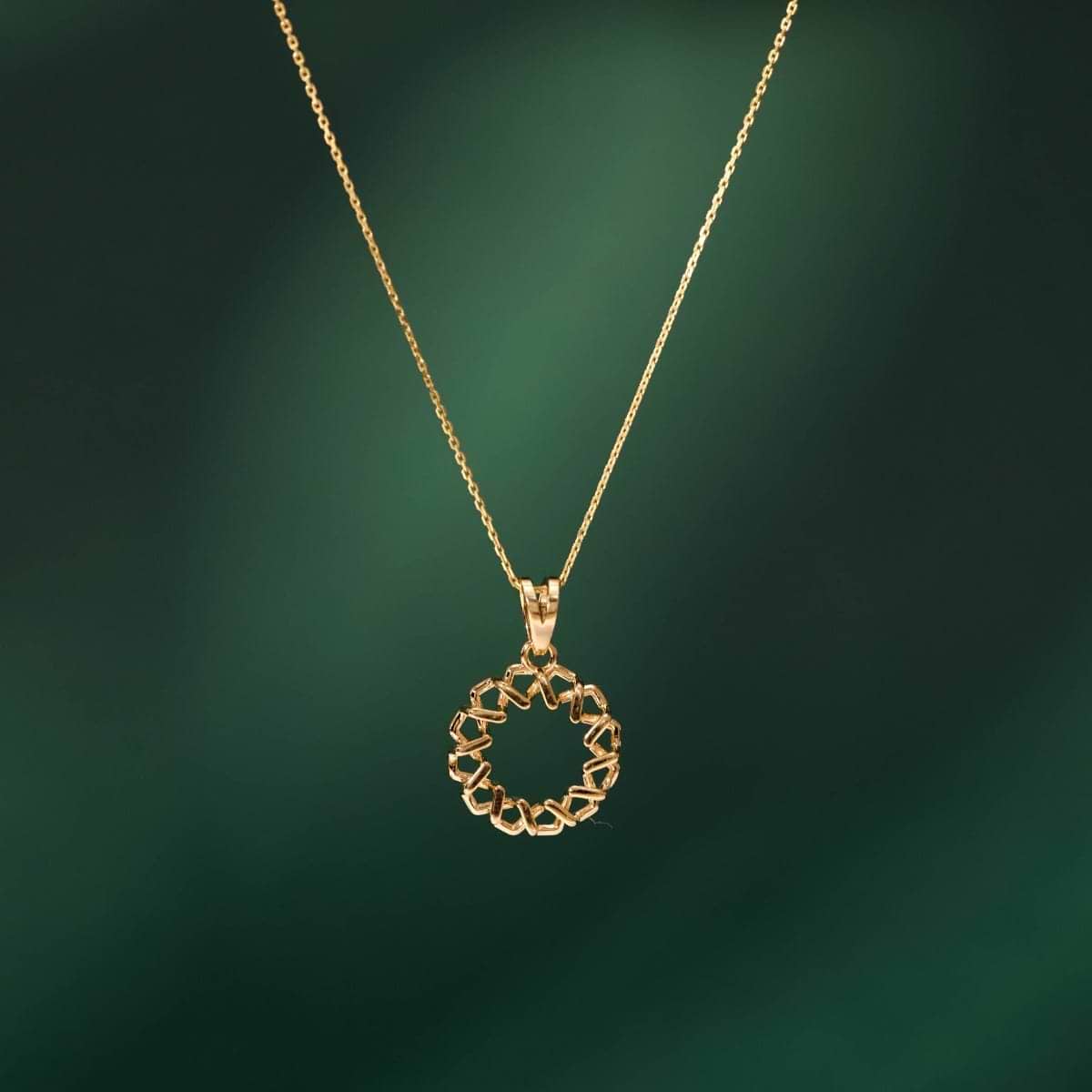 Braided Orb Gold Pendant