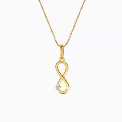 Infinity Silhouette Gemstone Pendant